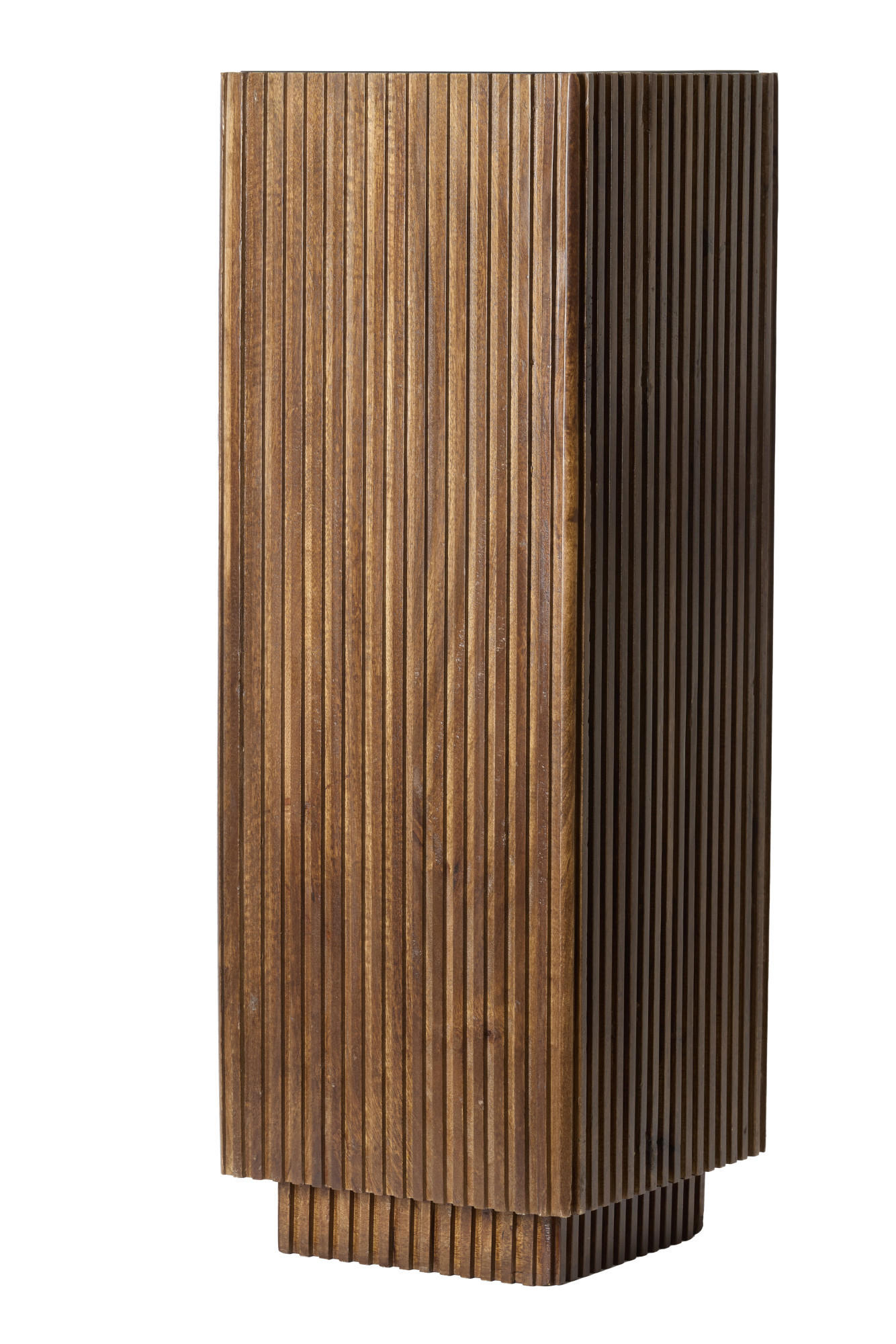 SÄULE Gatura Braun 35/35/100 cm - Braun, Holz (35/35/100cm) - Light & Living
