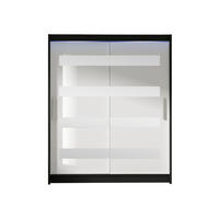 SCHWEBETÜRENSCHRANK Westa XIII, mit RGB LED Beleuchtung - Silberfarben/Multicolor, Holzwerkstoff/Metall (150/200/58cm) - MIRJAN24