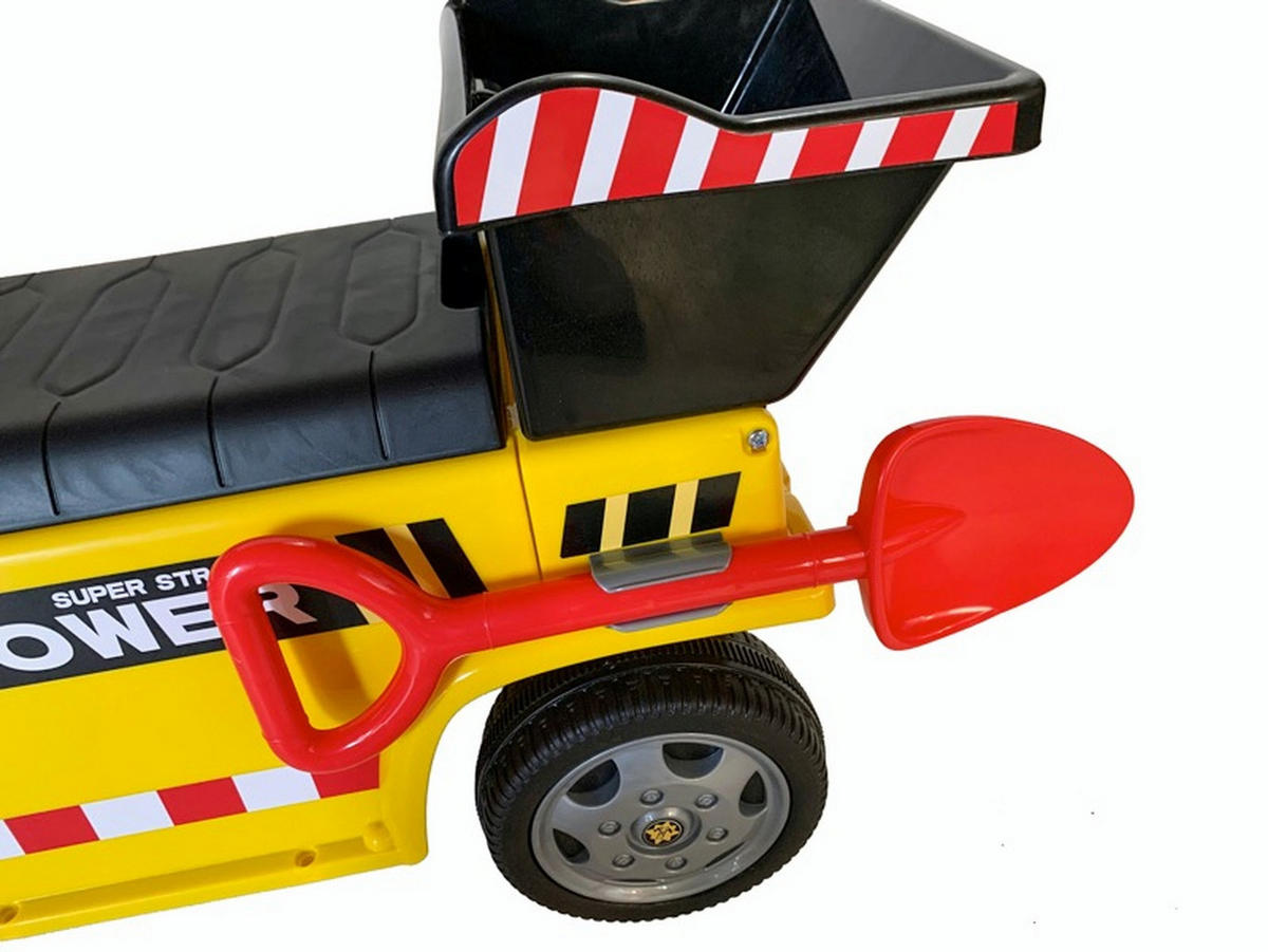 KINDER RUTSCHAUTO Straßen-Truck gelb - Gelb, Kunststoff (83/28/48cm) - TPFLiving