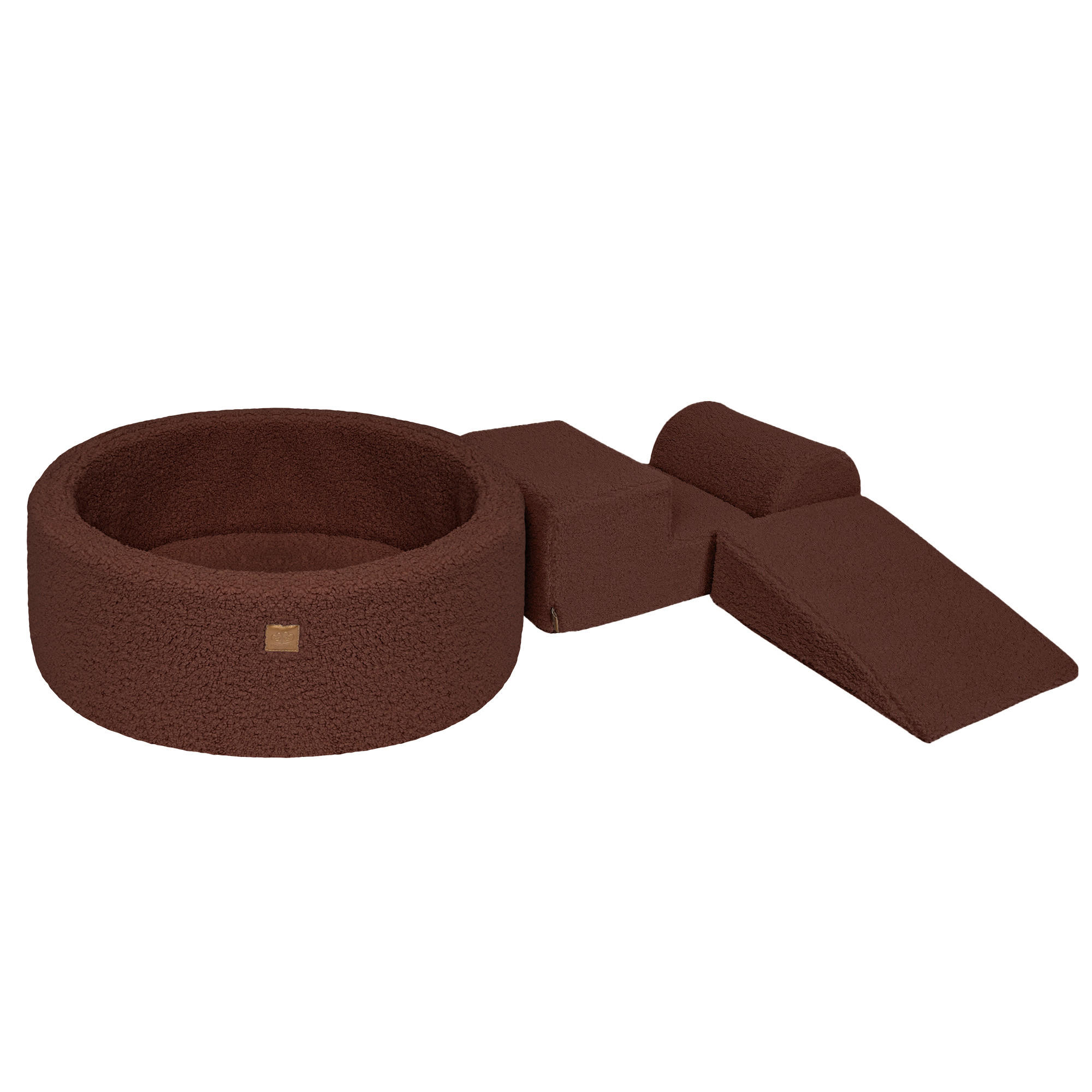 MeowBaby Bällebad Dunkelbraun 45x30x230 cm