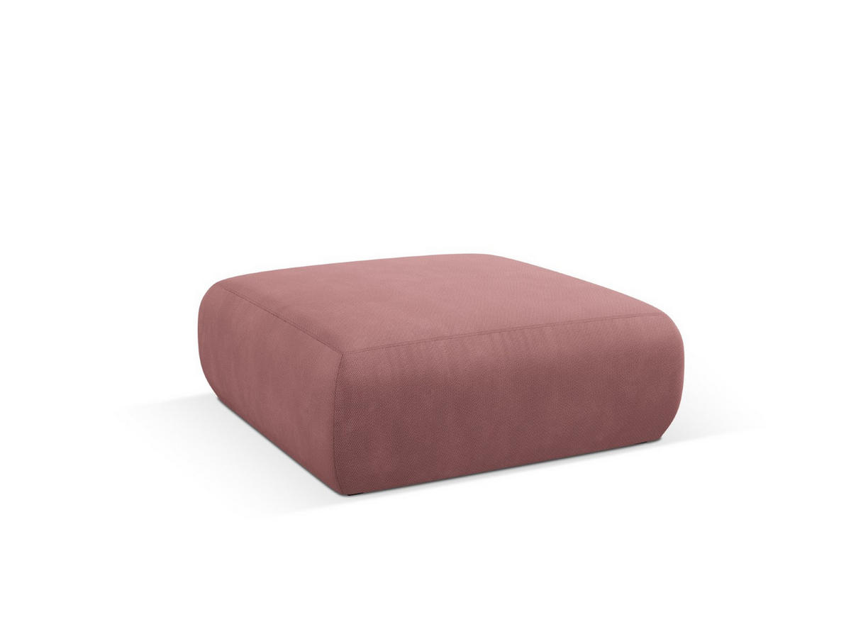 POUF Molino aus strukturiertem Stoff rosa - Pink, Textil (100/36/100cm) - Micadoni