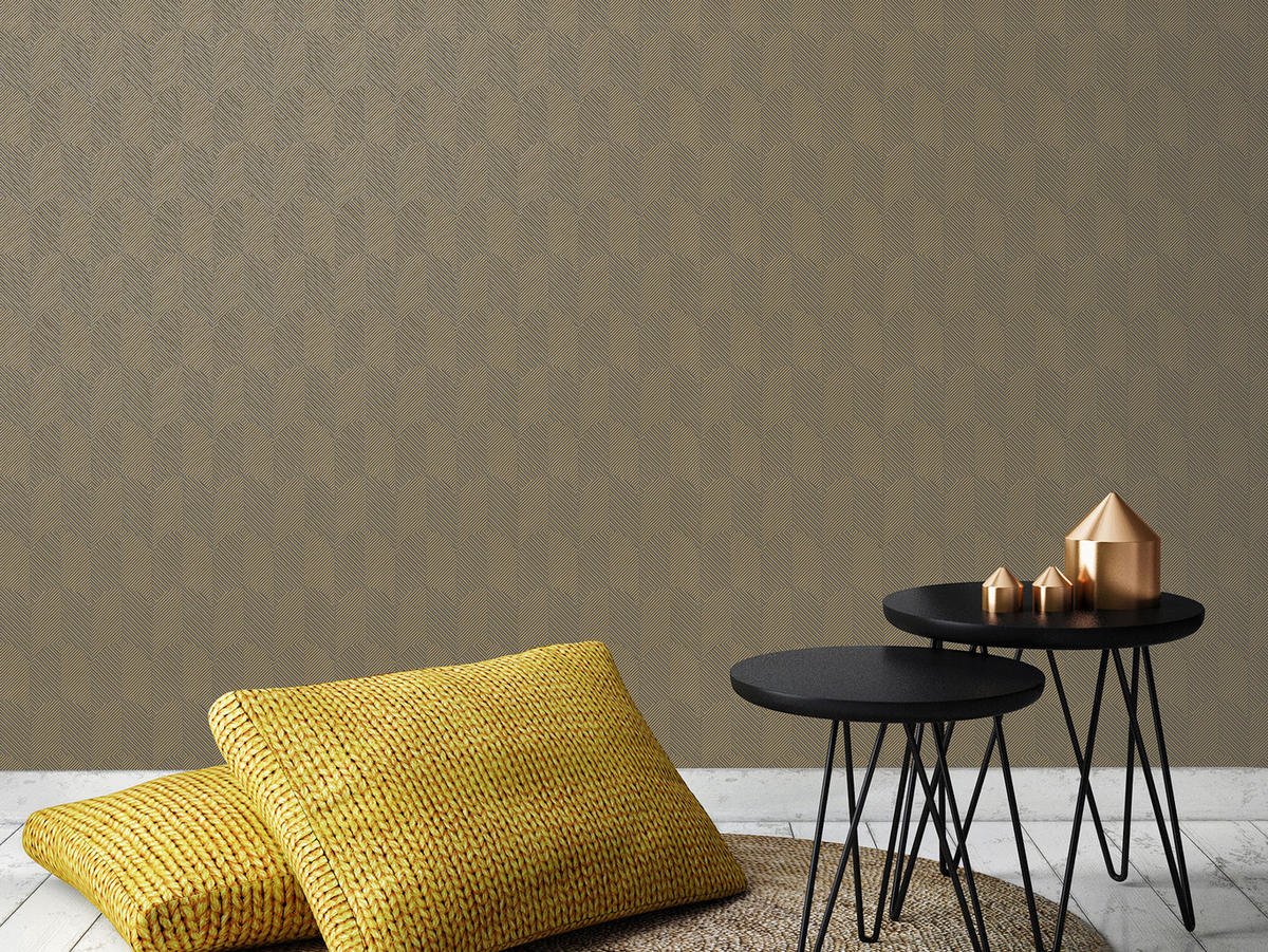 VLIESTAPETE Roma 1000x53cm - Goldfarben, Papier/Kunststoff (53/1000cm) - Superfresco Easy