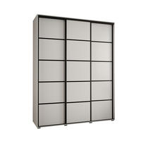 SCHWEBETÜRENSCHRANK 235,2/200/45 3-türig - Schwarz/Weiß, Holz/Metall (200/235/45cm) - Abiks Möbel