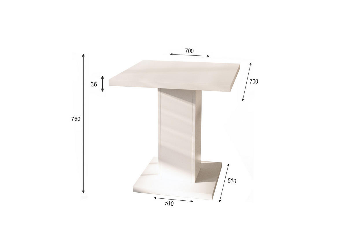 ESSTISCH Adam Eiche Evoke - Eiche San Remo, Holzwerkstoff (70/70/75cm) - Vladon
