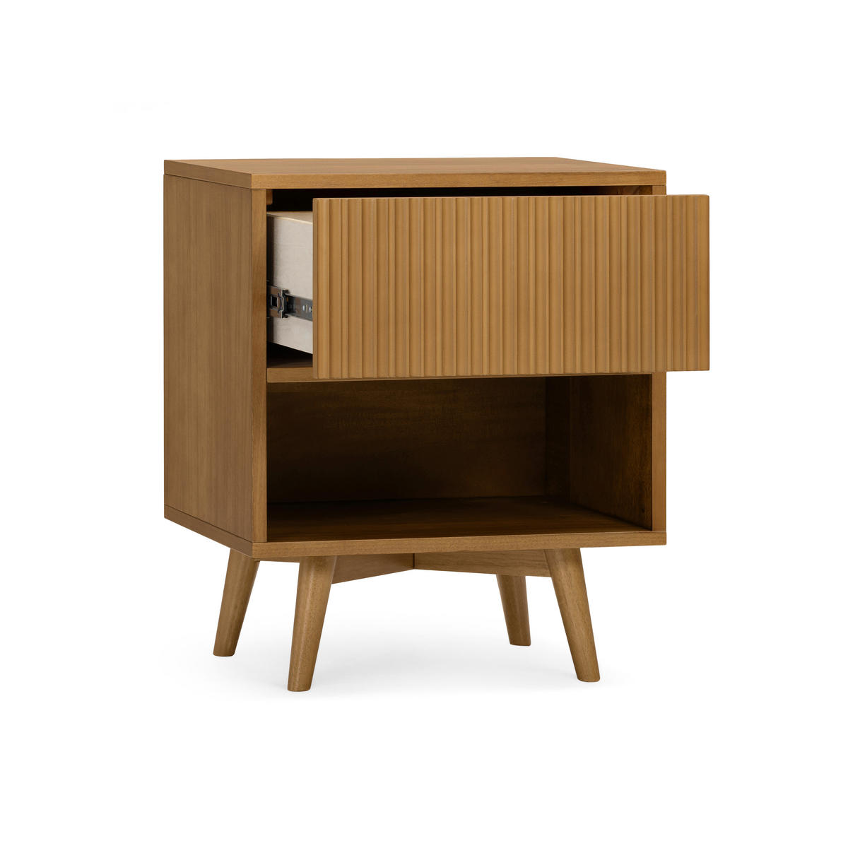 NACHTTISCH, Push-Open Schublade, 51cm, Braun - Braun, Holz (51/61/41cm) - Teamson Home