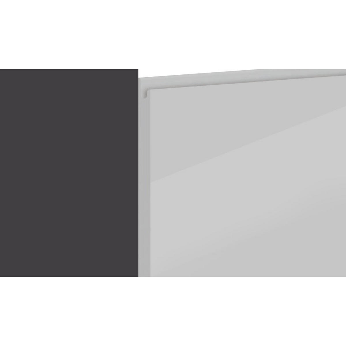 MIKROWELLENUMBAUSCHRANK Avellino W2MK/60 grau Acryl Hochglanz / Lava 60 / 32,5 / 72cm - Dunkelgrau/Grau, Holz/Holzwerkstoff (60/72/32.5cm) - Feldmann-Wohnen