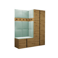 GARDEROBEN-SET Orion III - Eiche Artisan/Mintgrün, Holzwerkstoff/Kunststoff (158/186/46cm) - MIRJAN24