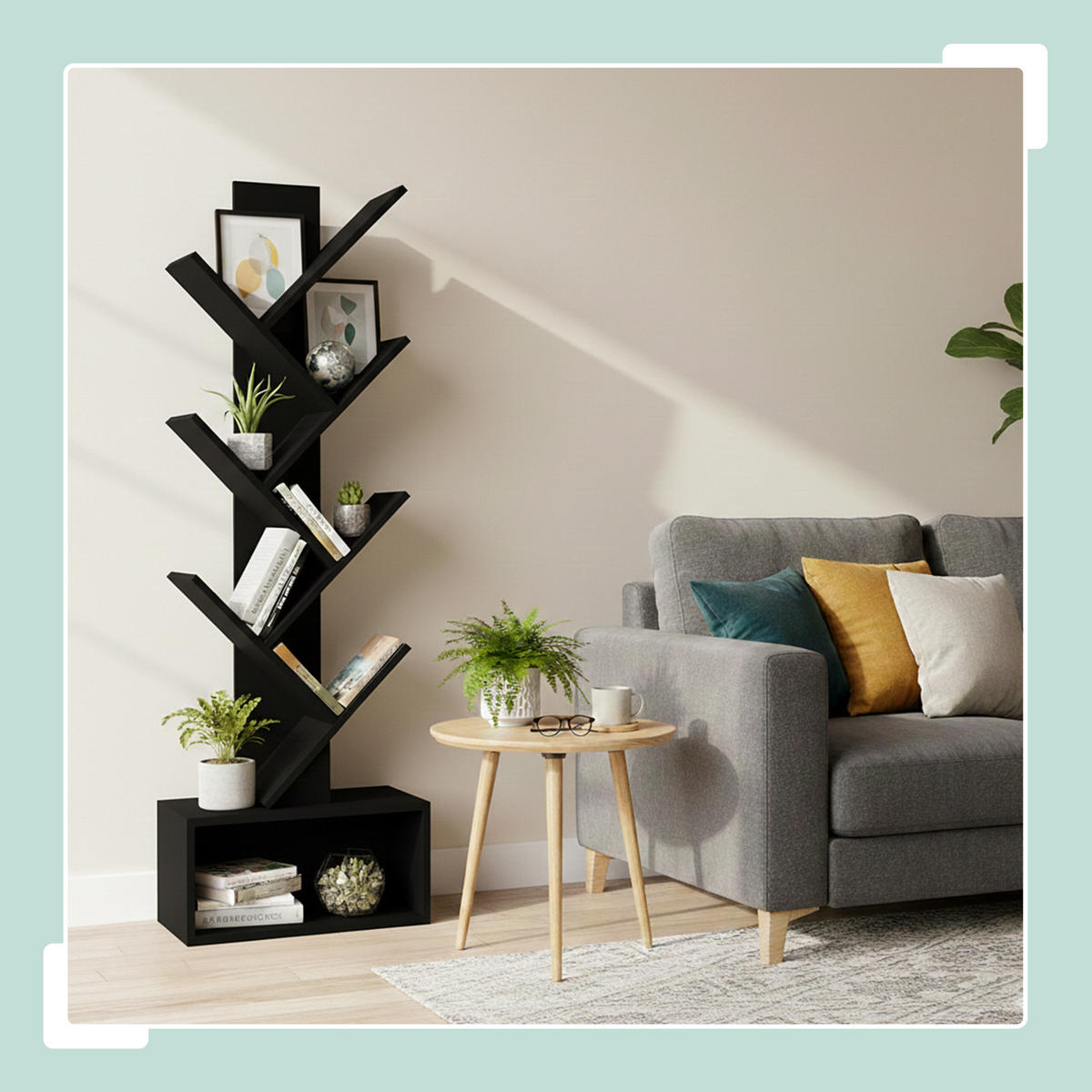 BÜCHERREGAL - Schwarz, Holzwerkstoff (38/113/20cm) - Relaxdays