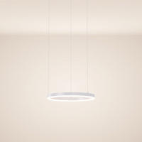 LED-HÄNGELEUCHTE Ring Direkt/Indirekt 5m Weiß Ø 40cm - Weiß, Metall (40/40/3.3cm) - s.luce