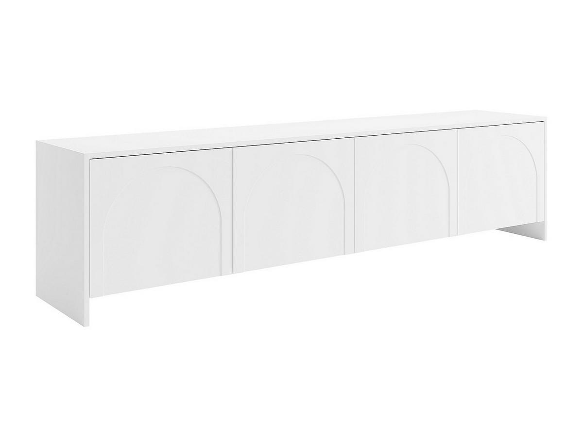 TV-SCHRANK mit 4 Türen - Weiß - NALYRA - Weiß, Holz (198/50/40cm) - Vente-Unique