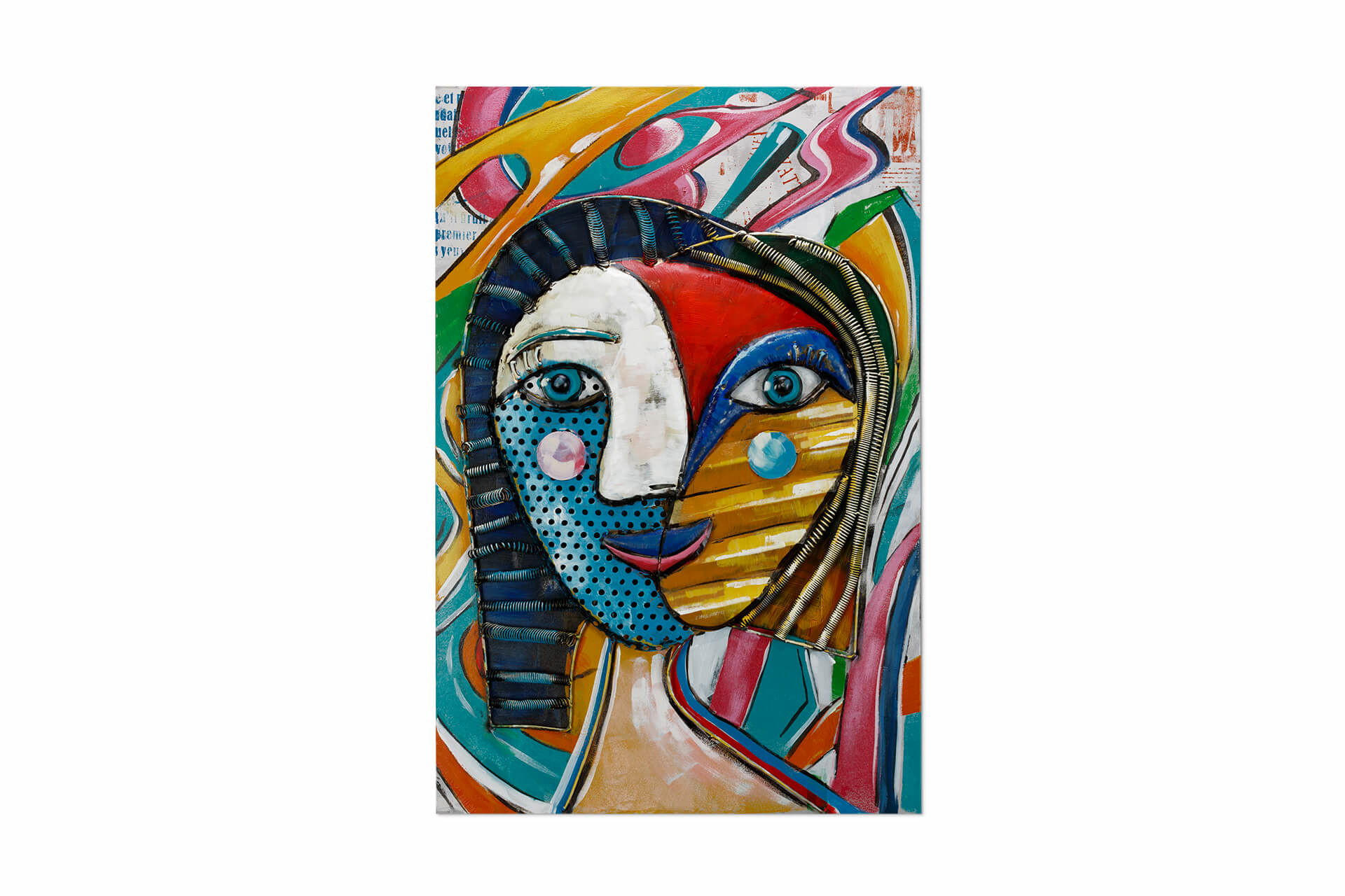 METALLBILD Bunt 60/90 cm - Multicolor, Metall (5/90cm) - KUNSTLOFT
