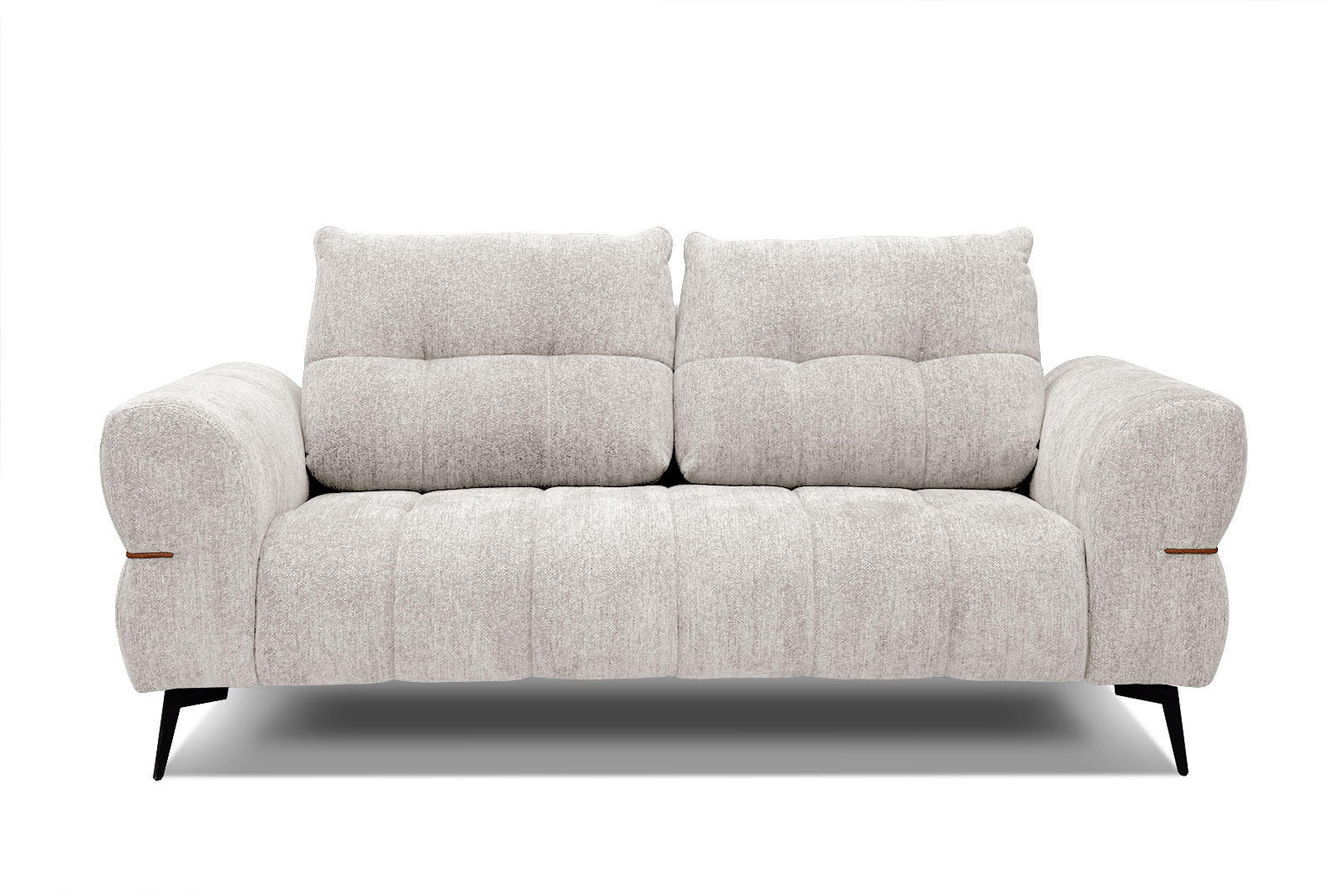 SOFA SALVINI 2,5-Sitzer, weiß - Schwarz/Weiß, Holzwerkstoff/Textil (176/88/99cm) - Courtois Laville