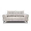 SOFA SALVINI 2,5-Sitzer, weiß - Schwarz/Weiß, Holzwerkstoff/Textil (176/88/99cm) - Courtois Laville