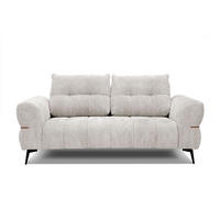SOFA SALVINI 2,5-Sitzer, weiß - Schwarz/Weiß, Holzwerkstoff/Textil (176/88/99cm) - Courtois Laville
