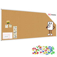 PINNWAND mit Alurahmen 240x100cm - Braun, Metall (240/100/1.6cm) - ALLboards