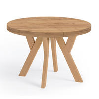 ESSTISCH Runder Ausziehbarer PERO 90/190, Eiche Craft Golden - Braun, Holz (190/90/77cm) - Dekori_Interiors