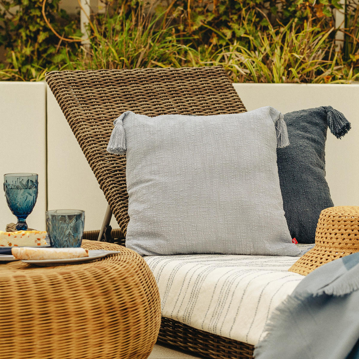 KISSENBEZUG Kolina - Grau, Textil (45/45cm) - home&you