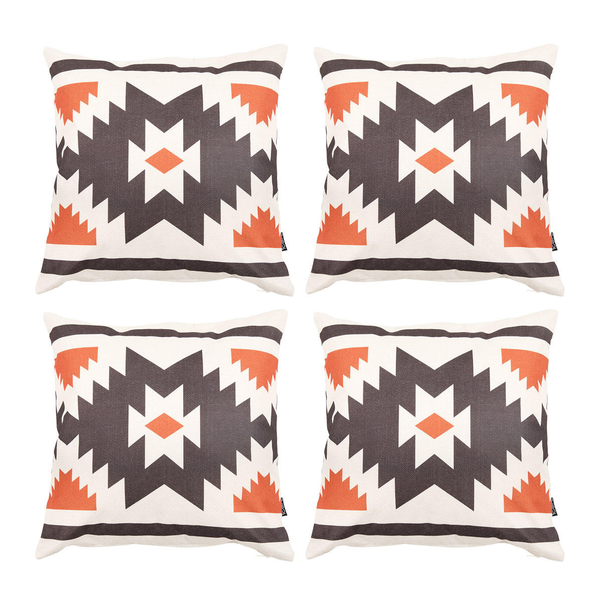 DEKOKISSEN 4er-Set - Orange, Kunststoff (43/43cm) - icon