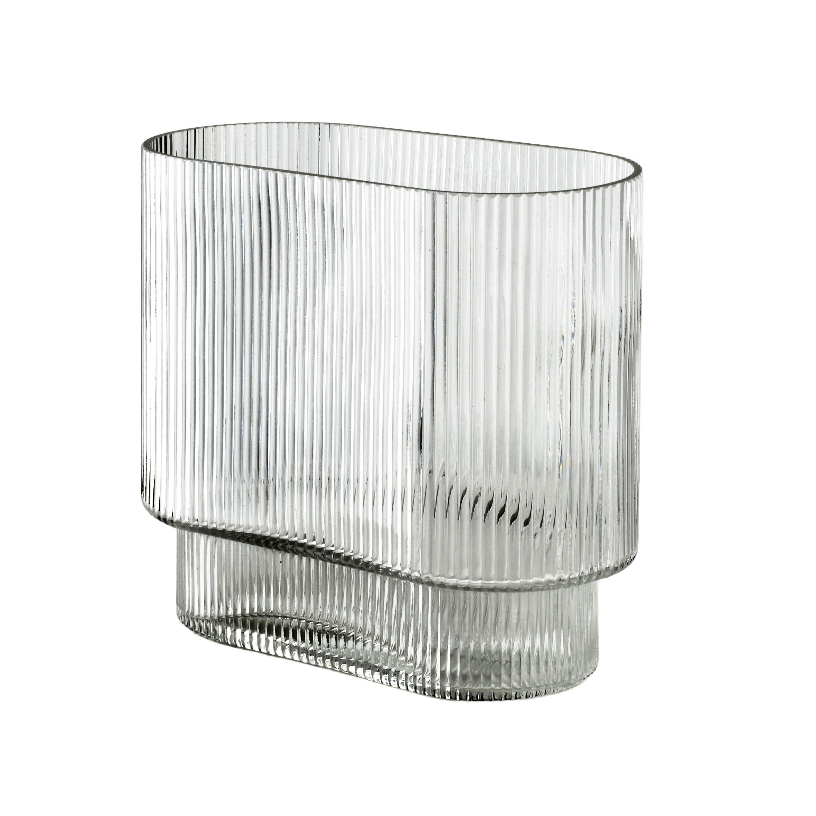 VASE Serenite Transparent 19,5x10xh18 cm Glas - Transparent, Glas (18cm) - Mondex