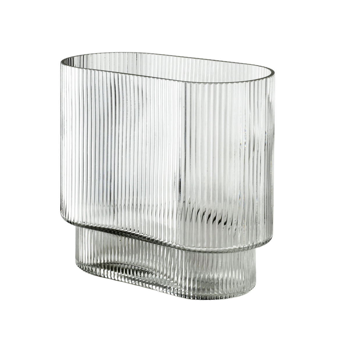 VASE Serenite Transparent 19,5x10xh18 cm Glas - Transparent, Glas (18cm) - Mondex