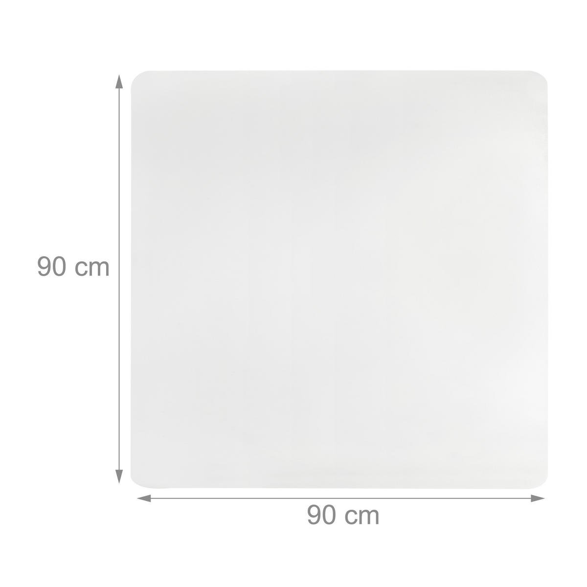 BODENSCHUTZMATTE - Transparent, Kunststoff (90/90cm) - Relaxdays