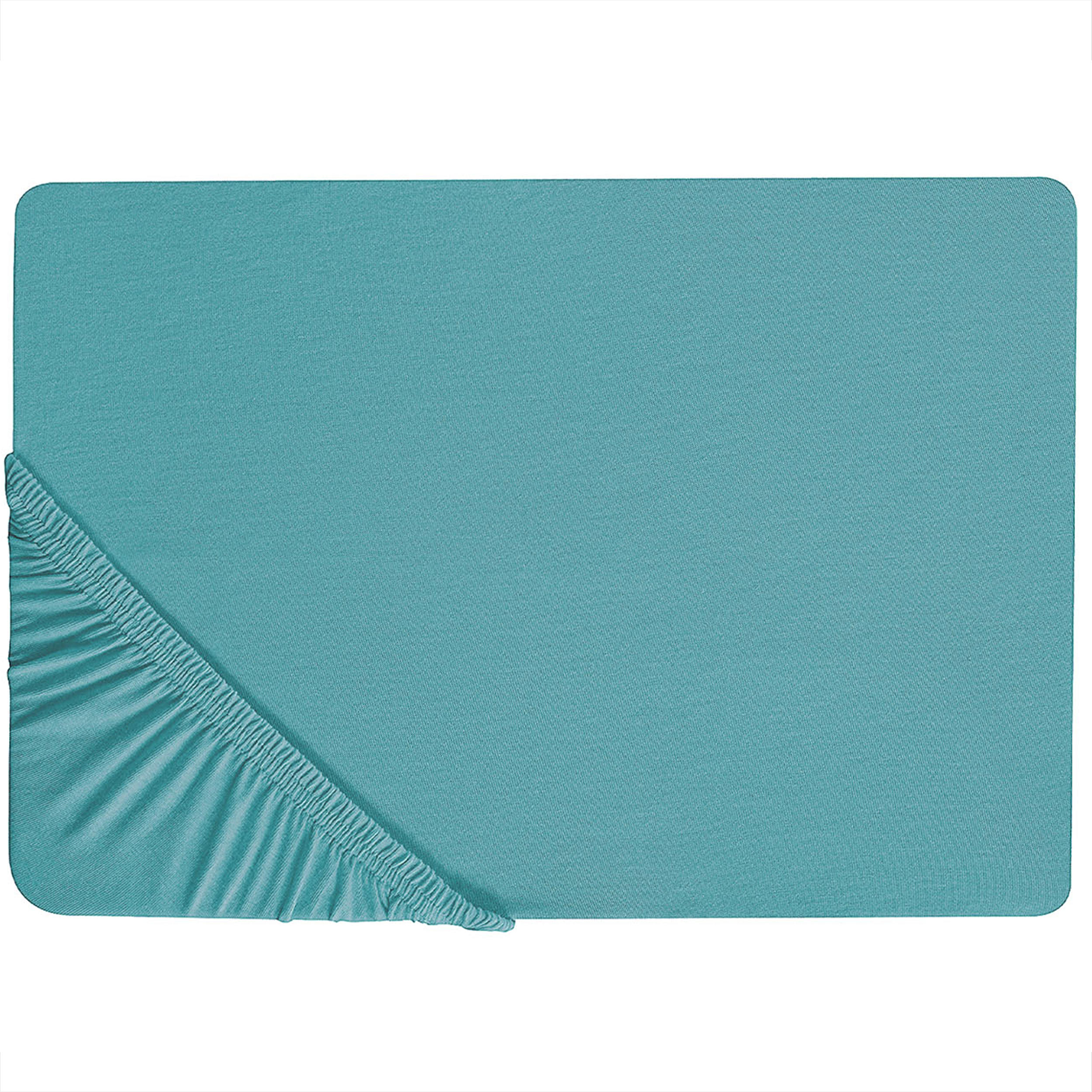 SPANNBETTLAKEN Blau 140 x 200 cm Hofuf - Blau, Textil (140/200cm) - Beliani