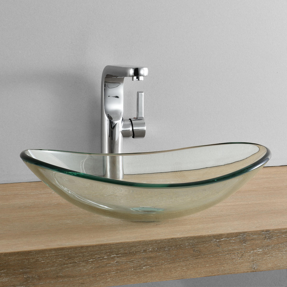 WASCHBECKEN Jarvis - Transparent, Glas (47/13/30.5cm) - [neu.haus]