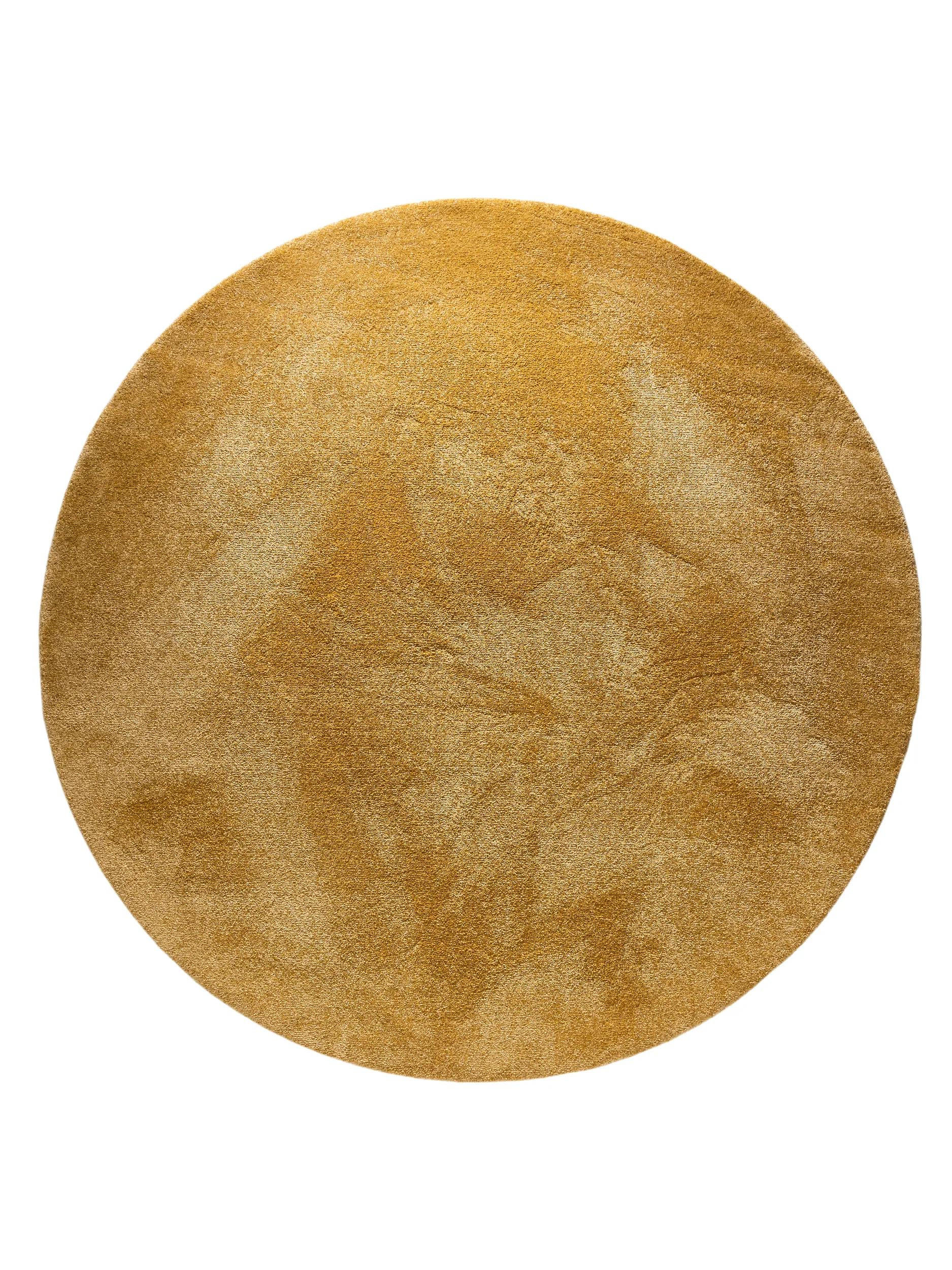 HOCHFLORTEPPICH Melvin waschbar ø 200 cm rund - Gelb, Kunststoff (200/200cm) - benuta Nest