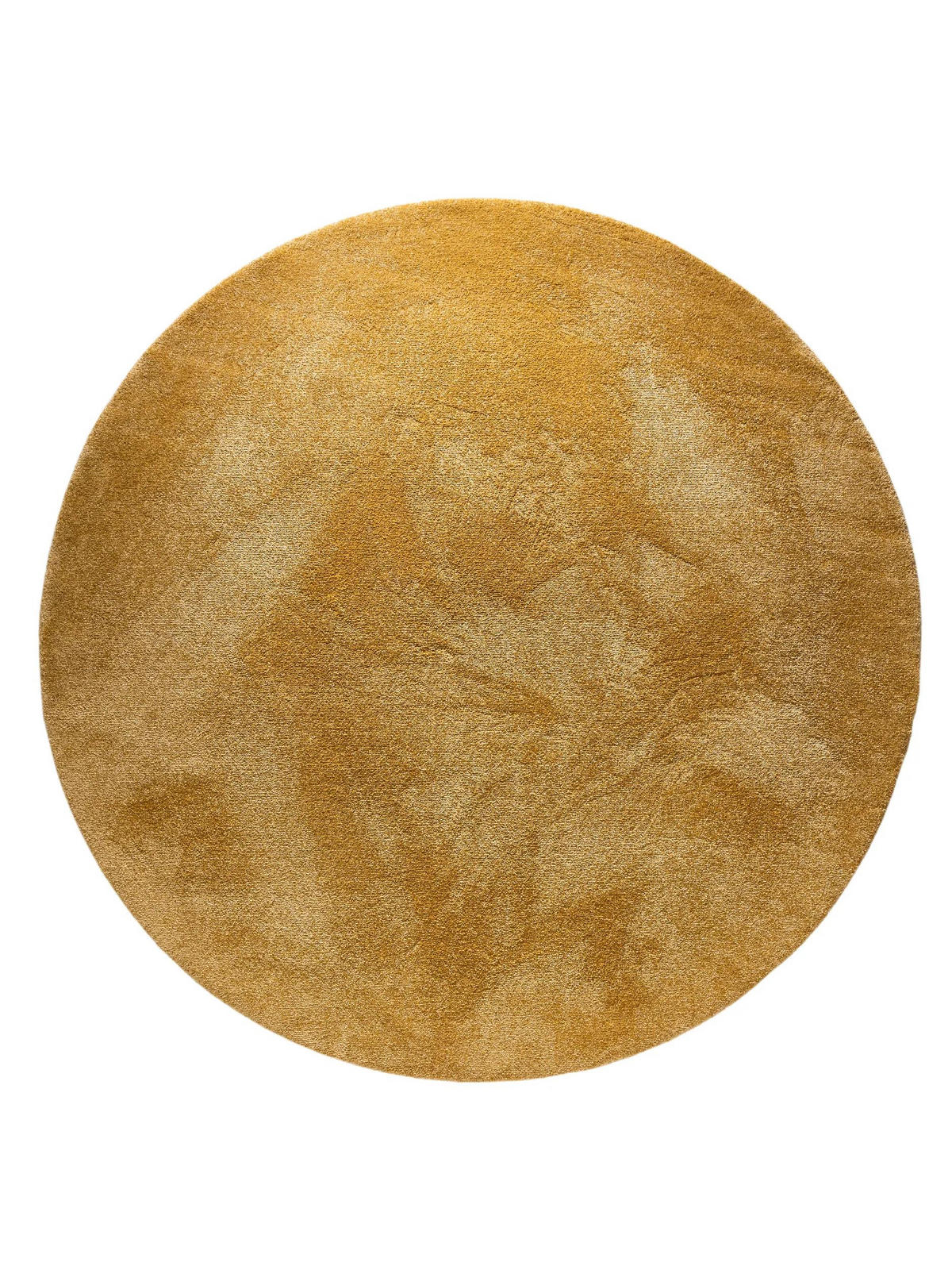 HOCHFLORTEPPICH Melvin waschbar ø 200 cm rund - Gelb, Kunststoff (200/200cm) - benuta Nest