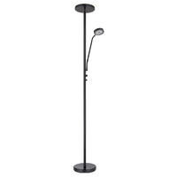 LED STEHLEUCHTE Flexo Schwarz - Schwarz, Glas (26/26/180cm) - Globo Lighting