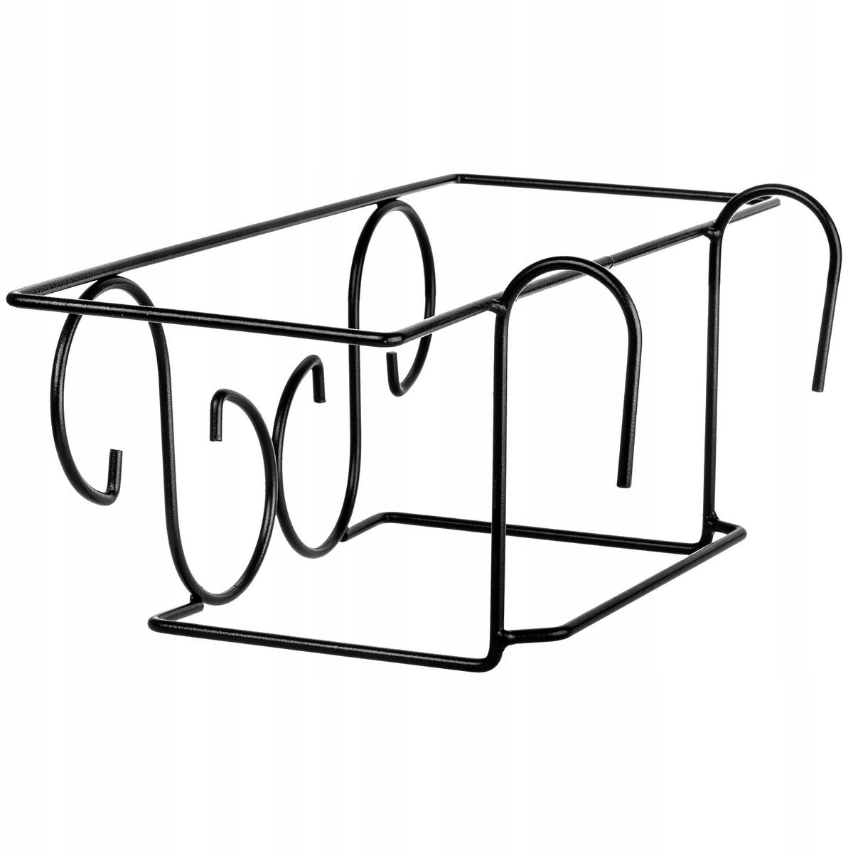 BALKONKASTENAUFHÄNGER 38 x 14 cm - Schwarz, Metall (14/38cm) - KADAX