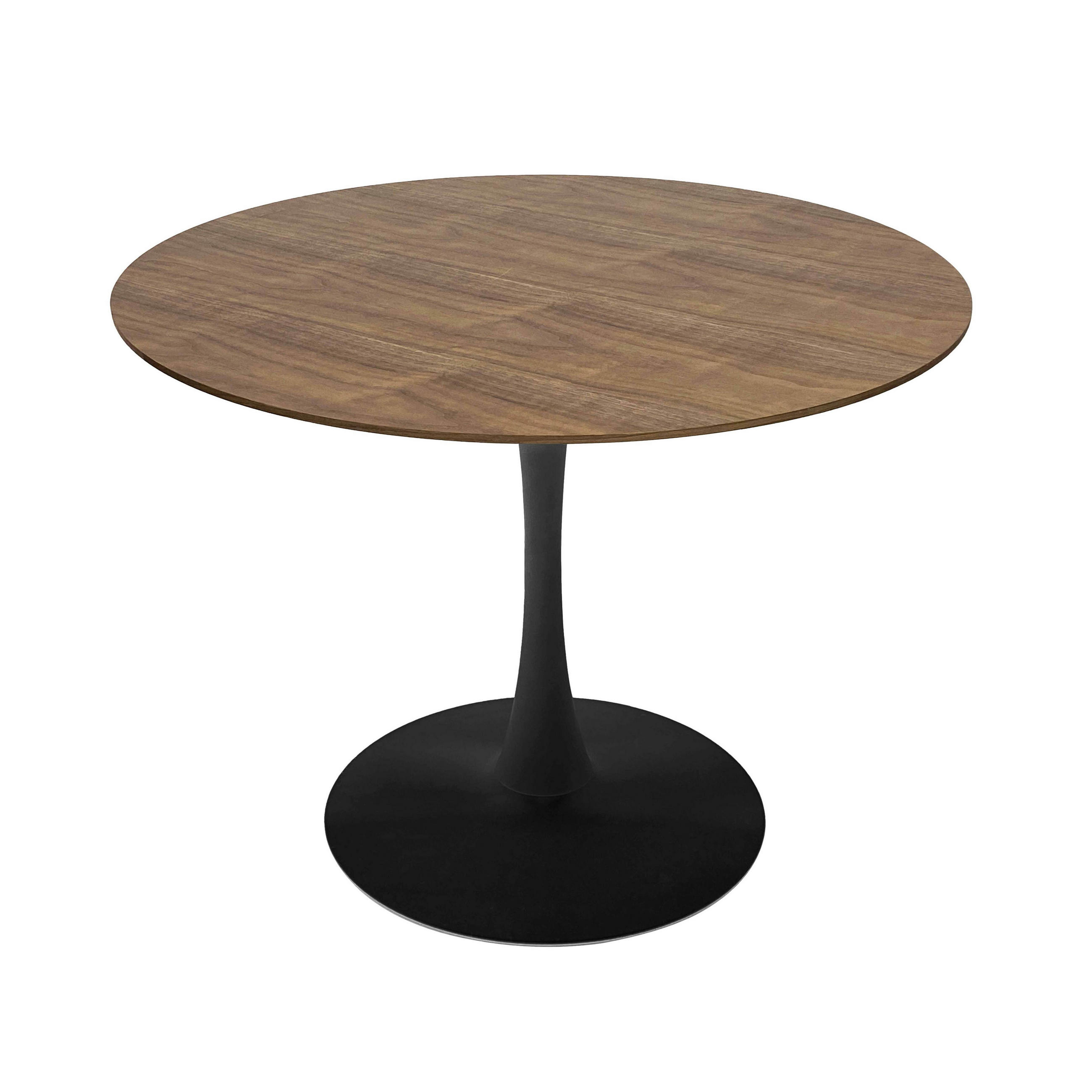ESSTISCH, dunkles Holzeffekt - Braun, Holz (100/100/74cm) - Oviala