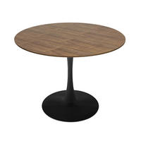 ESSTISCH, dunkles Holzeffekt - Braun, Holz (100/100/74cm) - Oviala