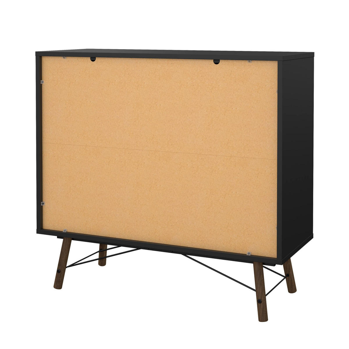 KOMMODE Schwarz, Nussbaum 40.1/101.8/94.8 cm - Schwarz, Holzwerkstoff (102/95/40cm) - DMORA