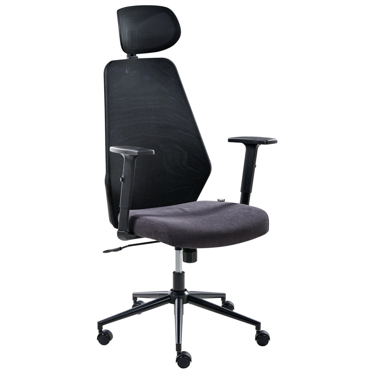 BÜROSTUHL Schwarz Oryn - Schwarz, Textil (71/111/65cm) - Beliani
