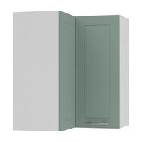 ECKHÄNGESCHRANK Kvantum W12/60 Mint Matt / Weiß Matt 60 / 60 / 72cm - Weiß/Mintgrün, Holz/Holzwerkstoff (60/72/60cm) - Feldmann-Wohnen