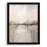 GERAHMTES BILD Moderne Kunst - Abstrakt - Beige 30x40 cm - Beige, Papier (30/40cm) - MuchoWow