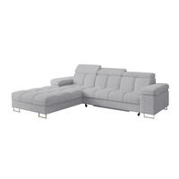ECKSOFA mit Schlaffunktion Ottomane Links COMA L 271x203x79 Grau Cord - Anthrazit, Holzwerkstoff/Textil (271/203cm) - ALTDECOR