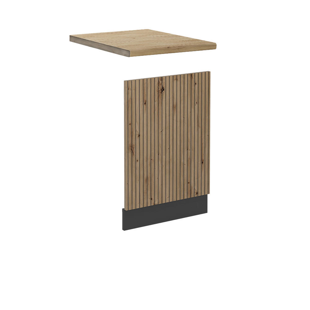 FRONTBLENDE R-Line Artisan-Eiche 45 cm, AP Eiche - Anthrazit/Eiche Artisan, Holzwerkstoff (45/57.2/1.6cm) - Vicco