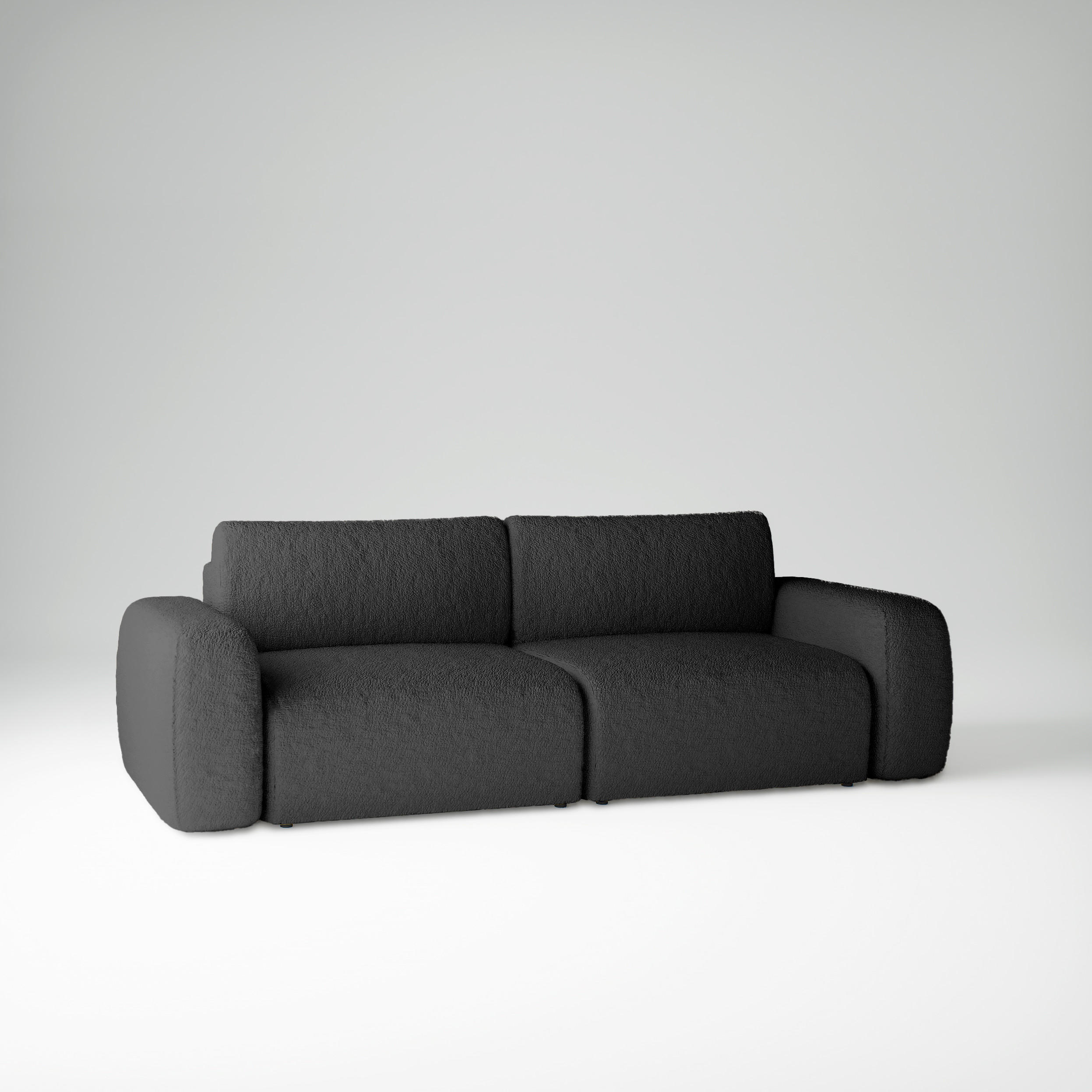 SCHLAFSOFA mit Bettkasten Varde Schwarz - Schwarz, Textil (255/85/105cm) - Fedve