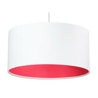 HÄNGELEUCHTE Rosa 40/20 cm - Pink/Weiß, Kunststoff (40/0.6/20cm) - ONZENO