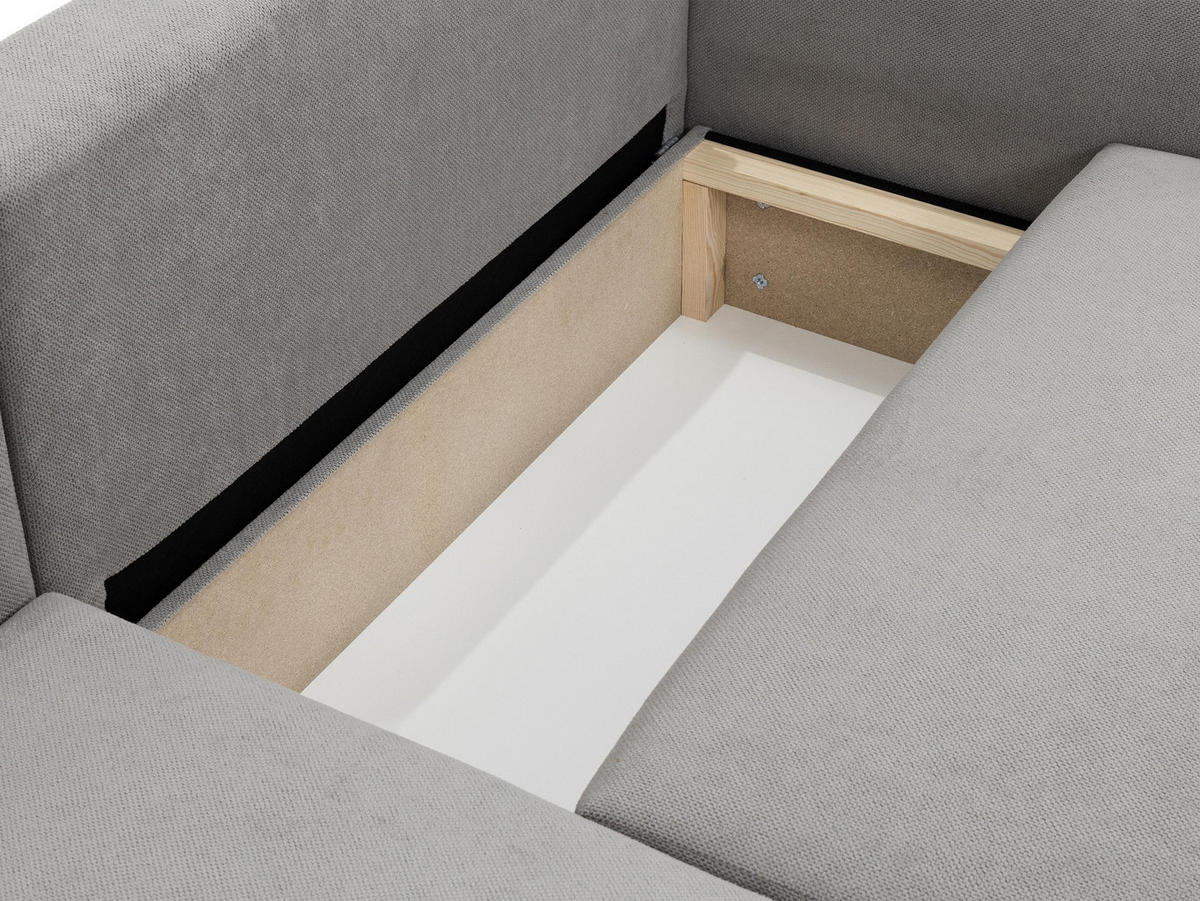ECKSOFA Goya Slim - Schwarz/Rosa, Holz/Kunststoff (234/140cm) - MIRJAN24