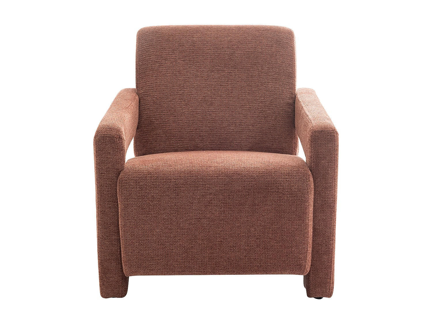 SESSEL mit gerader Rückenlehne - 1 Person - Stoff - Terracotta - - Terracotta, Textil (65/71/83cm) - Vente-Unique