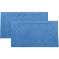 BADEMATTE, 2er-Set, 50x70 cm, 100% Baumwolle, Blau - Dunkelblau, Textil (50/70cm) - Zollner