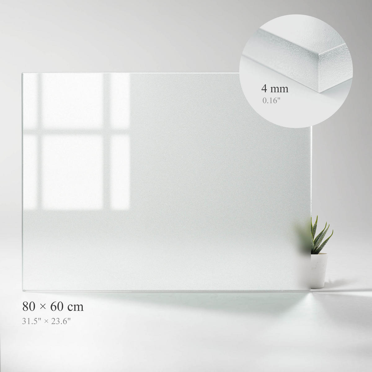 TISCHPLATTE 80x60 cm - Transparent, Glas (60/80/0.4cm) - Wallfluent