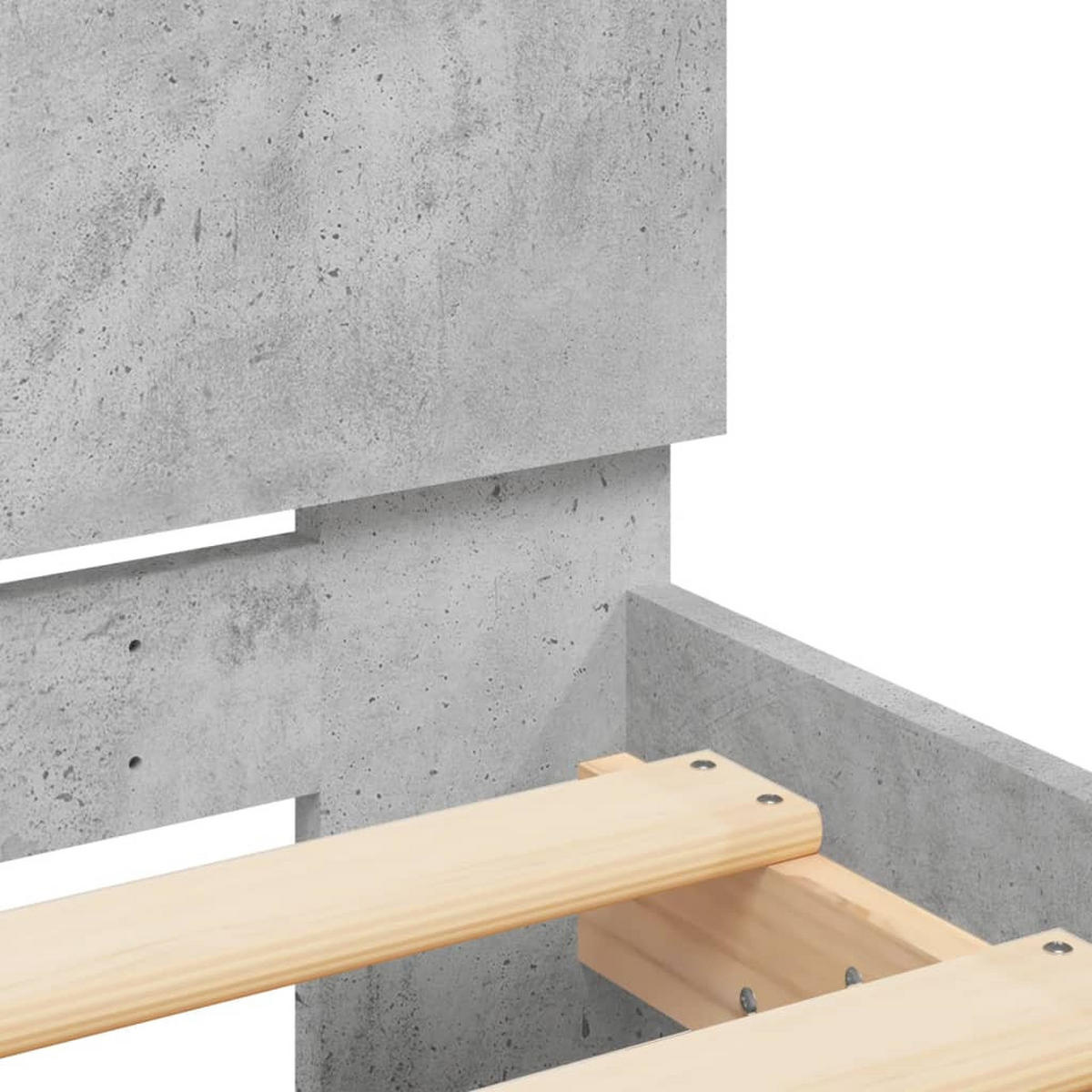 BETTGESTELL MIT KOPFTEIL 203/95/70 cm Grau Holzwerkstoff - Grau, Holzwerkstoff (90/200cm) - vidaXL