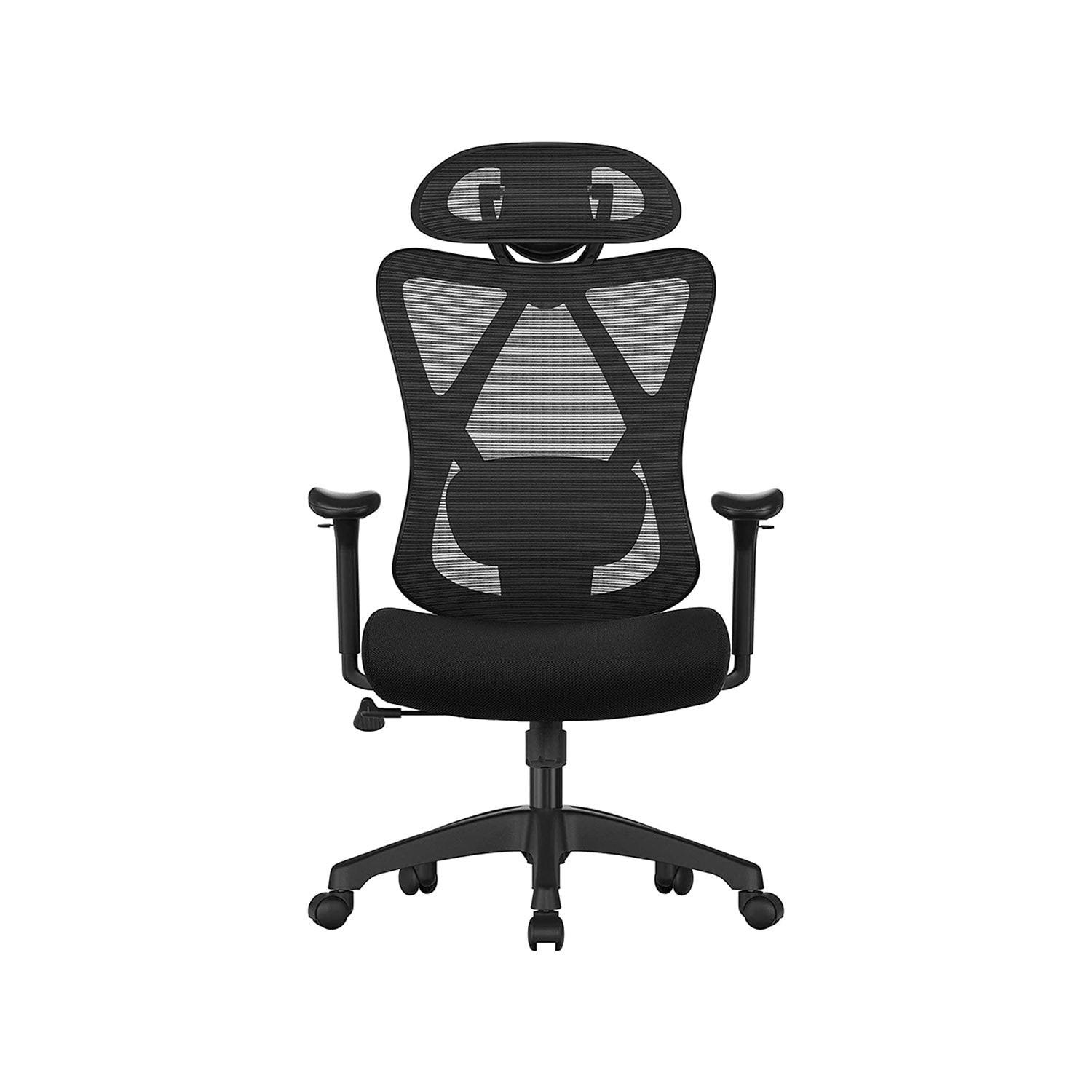 BÜROSTUHL SCHREIBTISCHSTUHL VERSTELLBAR - Schwarz, Leder (66/124/68cm) - Hansiro