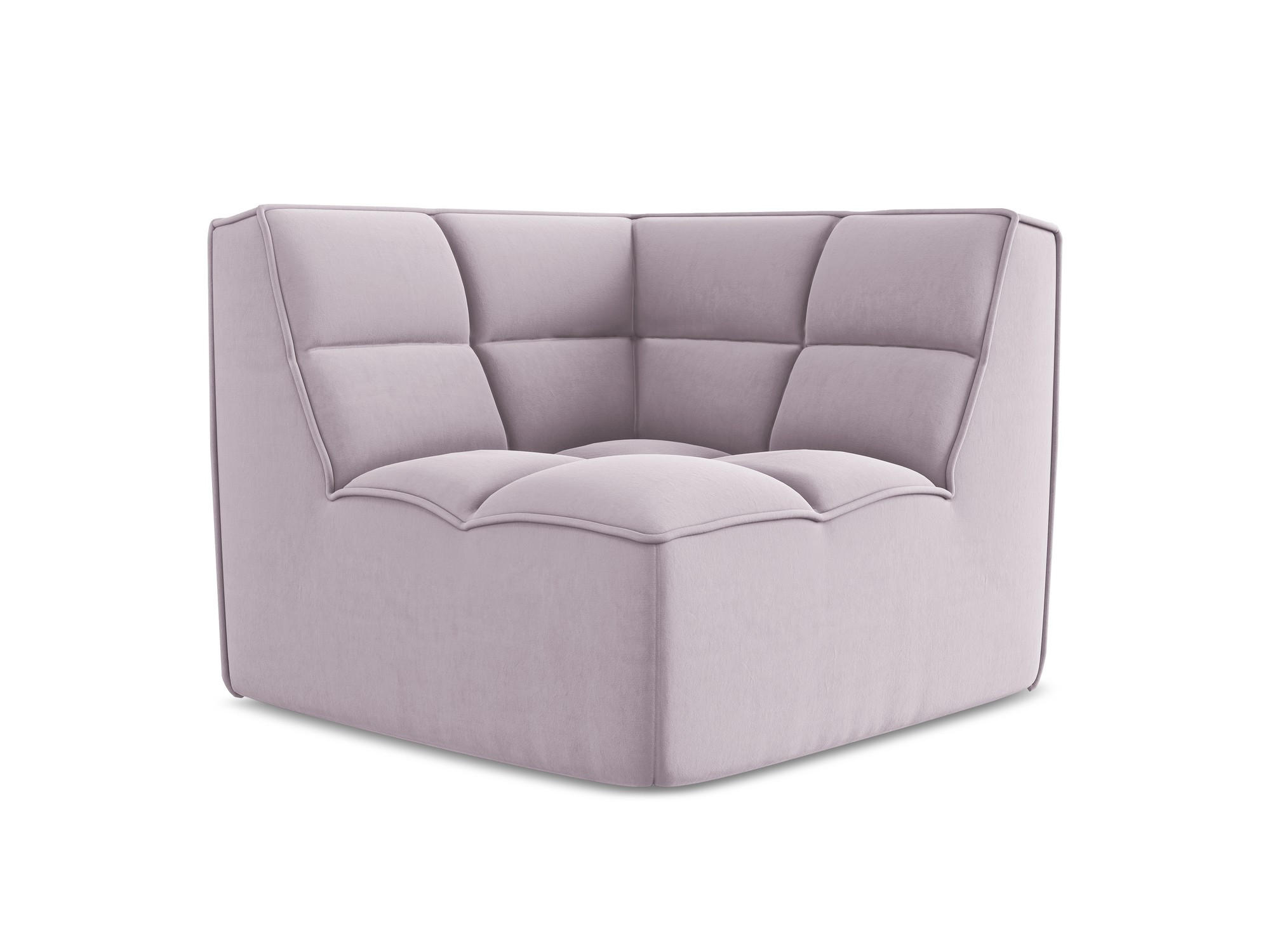 SOFAELEMENT Samt Stoff Violett - Lila/Flieder, Kunststoff/Textil (98/75/98cm) - Makamii