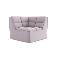 SOFAELEMENT Samt Stoff Violett - Lila/Flieder, Kunststoff/Textil (98/75/98cm) - Makamii