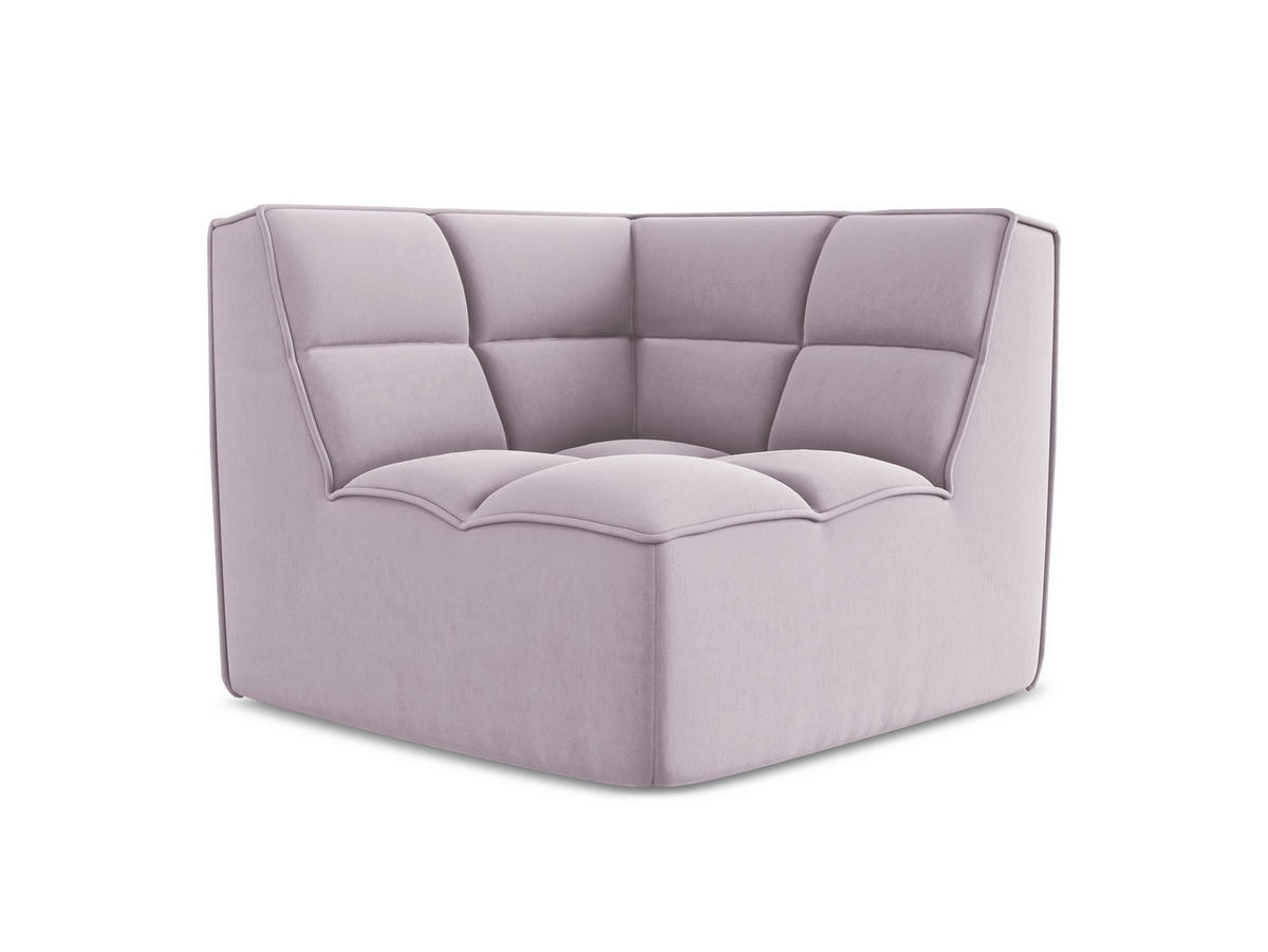 SOFAELEMENT Samt Stoff Violett - Lila/Flieder, Kunststoff/Textil (98/75/98cm) - Makamii